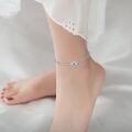 wholesale 925 Sterling Silver Evil Eye Blue Crystal Bracelet for Women's Fashion -0-3