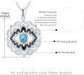 wholesale 925 Sterling Silver Turquoise Evil Eye Mandala Pendant Necklaces for Women and Girls-0-3