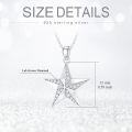 wholesale 925 Sterling Silver Cubic Zirconia Star Pendant Necklace Gift for Mother Wife Girlfriend Daughter Sister Friends-0-4