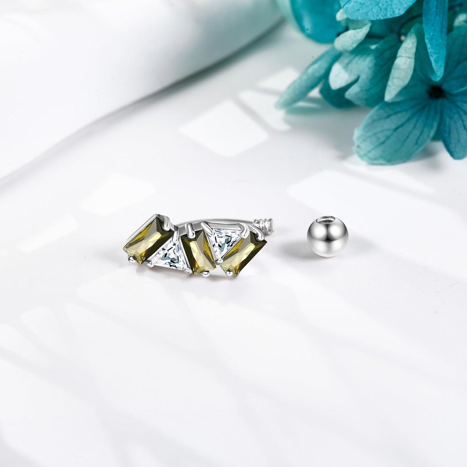 wholesale 925 Sterling Silver 14g 18g Daisy Belly Ring Flower Navel Jewelry Women Gift-0-3