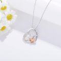 wholesale 925 Sterling Silver Highland Cow & Calf Heart Pendant Necklace for Mom and Daughter-0-4