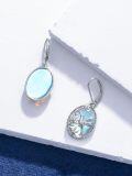 wholesale 925 Sterling Silver Hummingbird Moonstone Drop Earrings Nature s for Women Girls-0-3