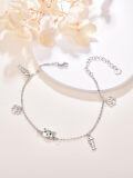 wholesale 925 Sterling Silver Cat Charm Bracelet With Paw Fish Charms-0-1