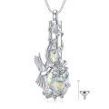 TOUPOP Sterling Silver Crystal Hummingbird Urn Necklace For Ashes-0-1