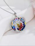 wholesale 925 Sterling Silver & Crystal Butterfly Necklace, Tree of Life Pendant Jewelry Gift for Women-0-1