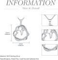 wholesale TOUPOP Gifts For Women Heart Initial Necklace 925 Sterling Silver Double Heart Pendant Necklace Birthday Jewelry Birthday Christmas Gifts For Her Wife Girlfriend -0-5