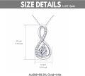 wholesale 14K Gold Pear Cut CZ Infinity Pendant Necklace for Women 17 Chain-0-2