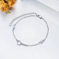 wholesale 925 Sterling Silver Pearl Infinity Circle Charm Anklet for Women -0-3