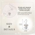 wholesale 925 Sterling Silver Angel Cup and Saucer Charm Dangle Earrings for Women Girls Gifts-0-4