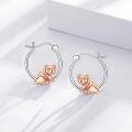 wholesale 925 Sterling Silver Bulldog Hoop Earrings - Adorable Gifts for Girls with Hypoallergenic Material-0-2