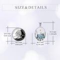 wholesale 925 Sterling Silver Turquoise Stone Mountain Pendant Necklace for Women Gifts for Nature Lovers-0-4