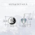 wholesale 925 Sterling Silver Abalone Shell Inlay Angel Wing Drop Earrings for Women's Gifts-0-5