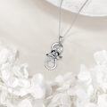 wholesale 925 Sterling Silver Cute Sloth Charm Infinity Pendant Necklace for Women-0-4
