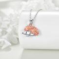wholesale 925 Sterling Silver Floral Hedgehog Pendant Necklace for Women's Gifts-0-4