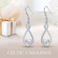 wholesale 925 Sterling Silver Celtic Knot Teardrop Drop Dangle Hook Earring Gifts for Women Irish Jewelry-0-4