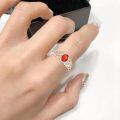 wholesale 925 Sterling Silver Celtic Knot Rings Wholesale With Red Garnet-0-2