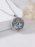 TOUPOP Sterling Silver Tree Of Life Urn Necklace For Ashes Memorial Jewelry-0-4