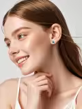 TOUPOP 925 Sterling Silver Crystal Animal Stud Earrings For Women Gifts-0-1