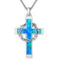 wholesale 925 Sterling Silver Labradorite Stone Cross & Crown Of Thorns Pendant Christian Jewelry For Men/Women-0-23