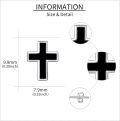 wholesale 925 Sterling Silver Black Enamel Cross Stud Earrings-0-4