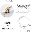 wholesale 925 Sterling Silver Bee Charm Ankle Anklet with Crystal Accents for Women and Girls-0-4