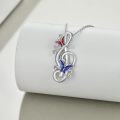 wholesale 925 Sterling Silver Musical Notes & Butterflies Pendant Necklaces Gifts for Women Girls-0-2