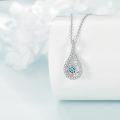 wholesale 925 Sterling Silver Opal Sea Turtle Pendant Necklace with Chain for Women-0-3