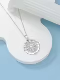 TOUPOP Sterling Silver Compass Pendant Necklace For Women Men Birthday Anniversary Gift-0-3