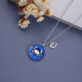 wholesale Sterling Silver Aries Zodiac Constellation Necklace Horoscope Medallion Choker Coin Pendant Dainty Birthday Gift for Women-0-23
