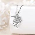 wholesale 925 Sterling Silver French Horn Musical Instrument Pendant Necklace with Cubic Zirconia Stones for Women Girls  (Silver)-0-4