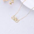 wholesale 14K Gold Infinity Heart Diamond Pendant Necklace for Women 18 inch-0-3