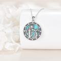 wholesale 925 Sterling Silver Turquoise Cactus Pendant Necklace - Western Style Jewellery Gifts for Her-0-3
