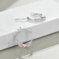 wholesale 925 Sterling Silver Angel Wing Heart Hoop Earrings for Women Girls Gift-0-3