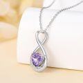 wholesale TOUPOP June Birthstone Necklace For Women Alexandrite Necklace Pendant 929 Sterling Silver Infinity Love Moon Jewelry Birthday Christmas Gifts For Women Mom Wife Girlfriend -0-3