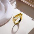 TOUPOP 14K Gold Star Ring Custom Engraved Name Gift-0-5