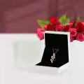 TOUPOP Sterling Silver Ruby July Birthstone Rose Flower Necklace-0-5