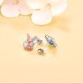 wholesale 925 Sterling Silver Rose Gold Plated Fox Head Stud Earrings for Women Girls-0-5