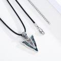 wholesale  Sterling Silver Rock Spearhead Pendant Necklace for Men Women -0-5