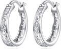 wholesale 925 Sterling Silver Hypoallergenic Small Hoop Sun Leaf Triangle Huggie Earrings for Women-0-0