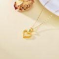 wholesale 18K Gold Solid Hollow-Out Heart Pendant Necklace for Women Gifts for Her/Mom/Wife-0-3