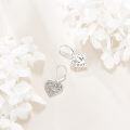 wholesale 925 Sterling Silver Filigree Heart Drop Earrings with Leverback Closure-0-1