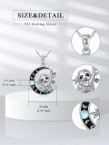 wholesale 925 Sterling Silver Pendant Necklace Wholesale With Moon And Sloth Design-0-4