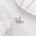 wholesale 925 Sterling Silver Skull Moth Pendant Necklace Gothic Halloween Gifts for Her-0-3