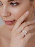 wholesale 925 Sterling Silver Pink Crystal Breast Cancer Awareness Ring-0-3
