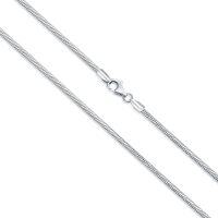 wholesale 925 Sterling Silver Polished Snake Chain Necklace - 4MM Width (Available in Lengths from 18 to 30 inches)-Length:16 Inches Width:1MM