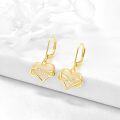 wholesale 14K Solid Double Heart Infinity Drop Earrings with Cubic Zirconia for Women-0-4