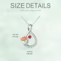 TOUPOP Sterling Silver Floral Pendant Birth Month Flower Necklace-0-4