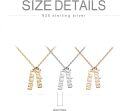 wholesale Gold 925 Sterling Silver Copper Vertical Two Name Necklace Customizable Pendant s for Women Men-0-1