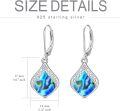 wholesale 925 Sterling Silver Teardrop White Opal Dangle Earrings for Women-0-16