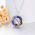 TOUPOP 925 Silver Crystal Horse Pendant Necklace Gift for Women-0-4